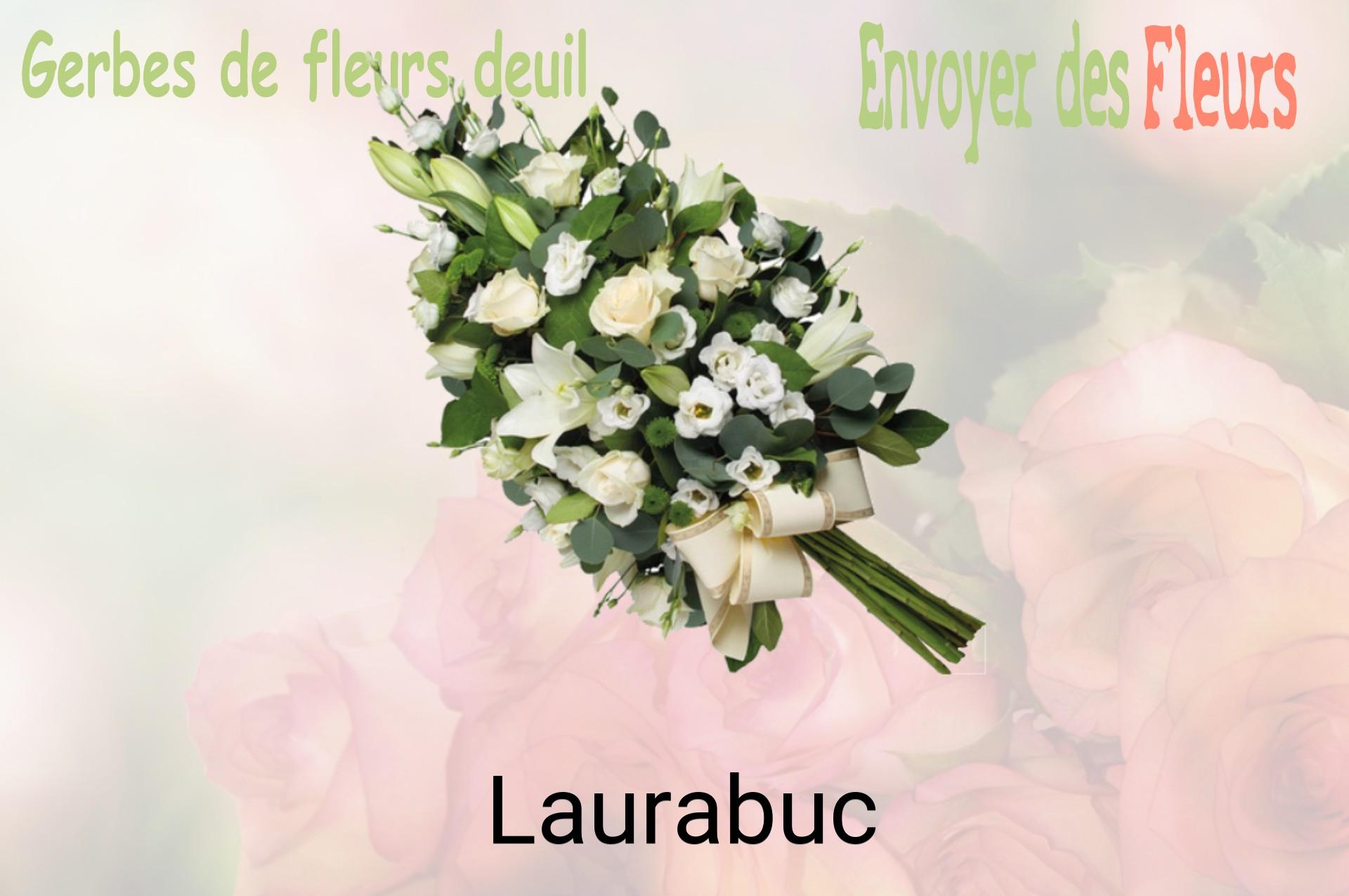 Gerbe de fleurs de deuil livrée à Laurabuc
